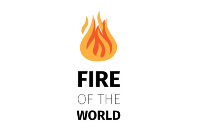 Fire of the world poster template