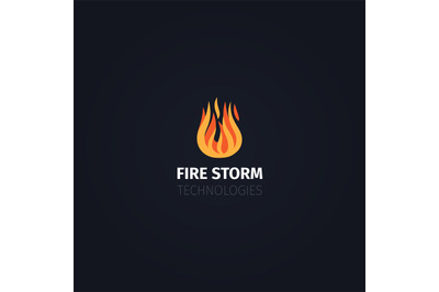 Fire storm technologies logo template