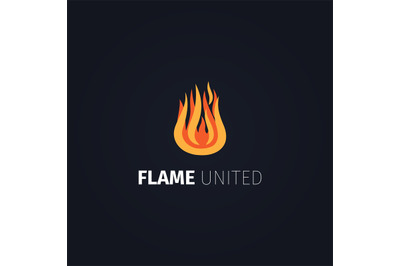 Flame united logo template