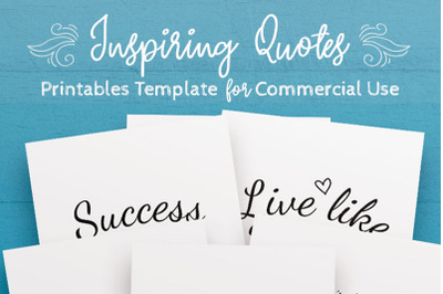 Inspiring Quotes Printables InDesign Template For Commercial Use