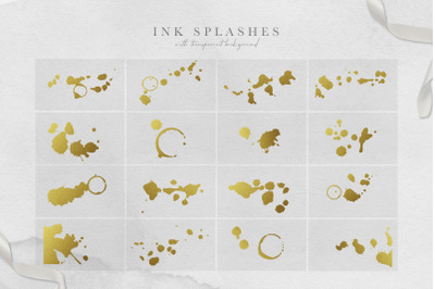 Ink Gold Splashes