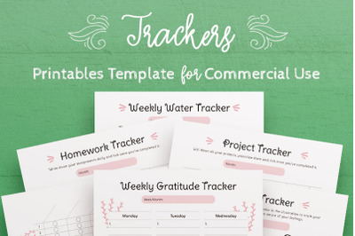 Tracker Printables InDesign Template For Commercial Use