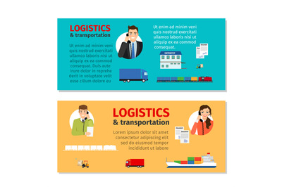 Logistics and transportation banners