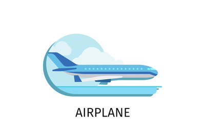 Airplane in flat style