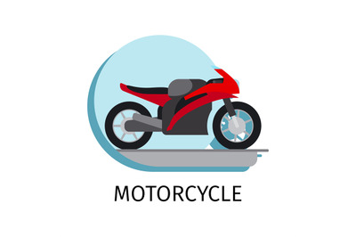 Motorcycle in flat style