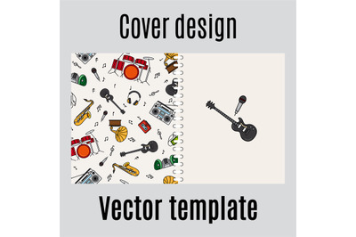 Cover design with music instrument pattern