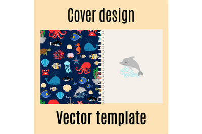 Cover design with sea pattern