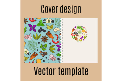 Cover design with spices pattern