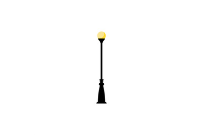 Vintage streetlight symbol