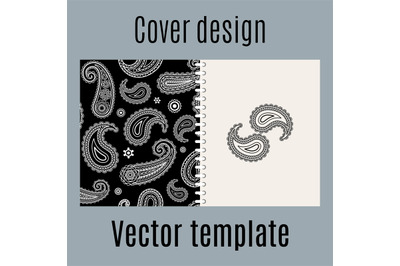 Cover design with indian paisley pattern