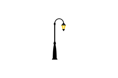 Vintage streetlight with one lamp