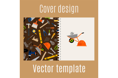 Cover design with construction pattern