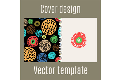 Cover design with polka dots pattern