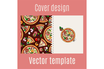 Cover design with pizza pattern