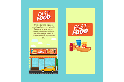 Fast food vertical flyers