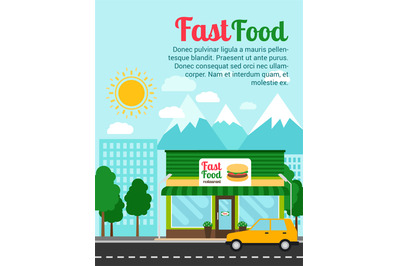 Fast food restaurant advertising banner