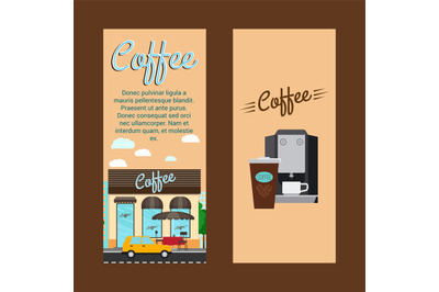 Coffee shop vertical flyers