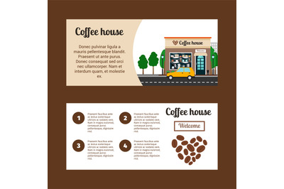 Coffee house horizontal flyers