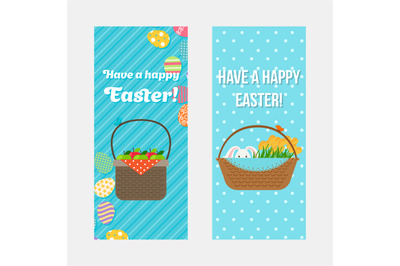 Happy Easter vertical flyers template