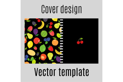 Cover design with fruits pattern