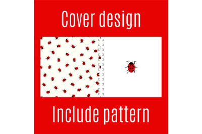 Cover design with ladybug pattern