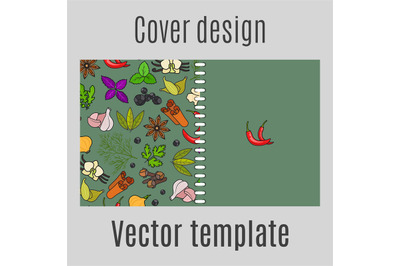 Cover design with spices pattern