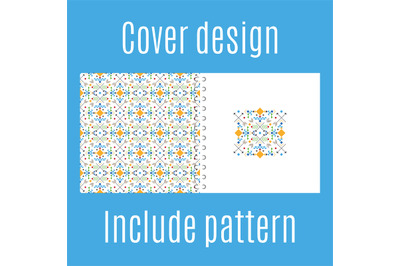 Cover design with tribal geometric pattern