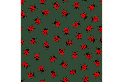 Ladybug seamless pattern