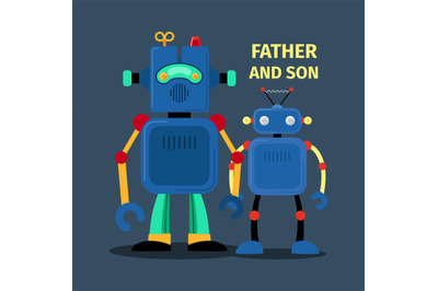 Robots father and son