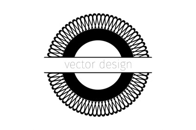 Black vector rosette