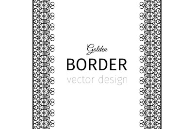 Black vertical geometrical style border