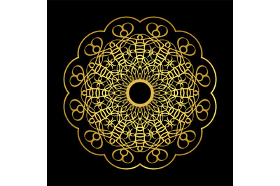 Golden arabian style mandala