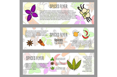 Spices horizontal flyer design