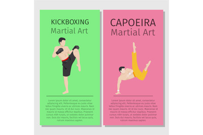 Asian martial arts. Kickboxing and Capoeira