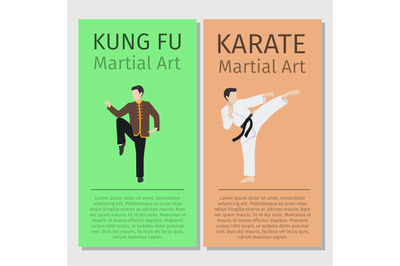 Martial arts Kung fu, Karate flyers