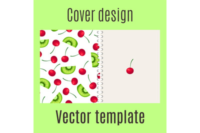 Cover design with fruits pattern