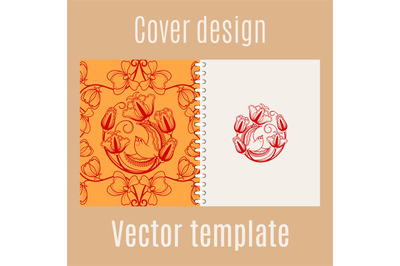 Cover design with chinese pattern