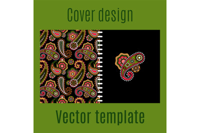 Cover design with paisley pattern