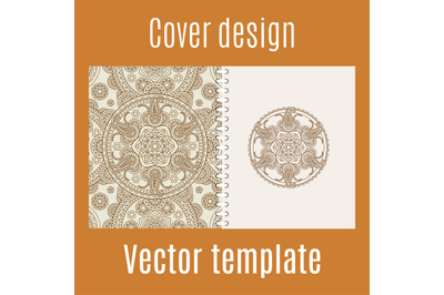 Cover design with round mandala pattern