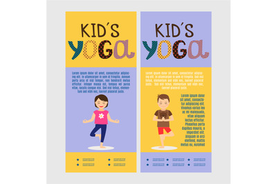 Yoga kids vertical flyers