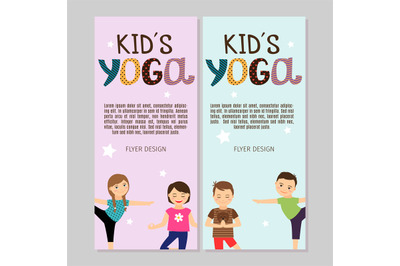 Yoga flyers with boys and girls