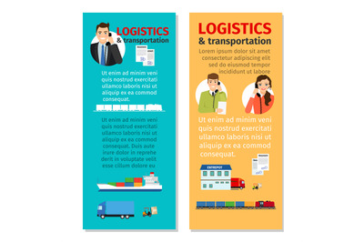 Logistics and transportation vertical flyers