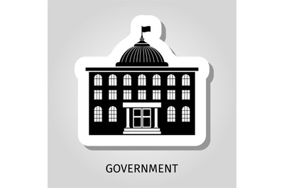 Black government building web sticker