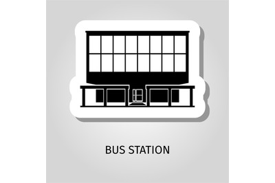 Bus station building web sticker