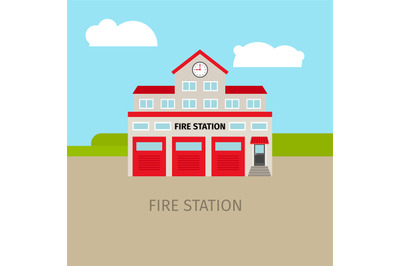 Colored fire station building