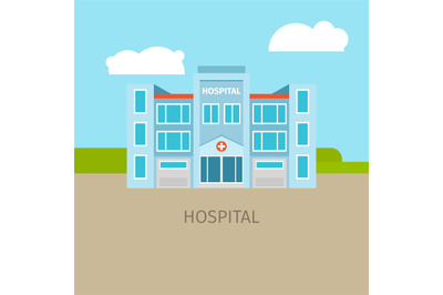 Colored medical hospital building