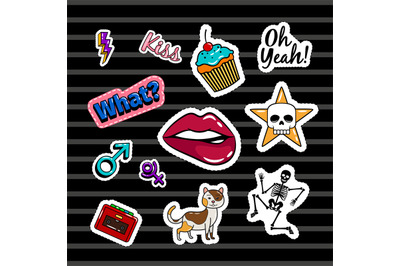 Colored stickers collection