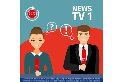 News anchor man and woman