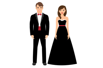 Official evening clothes fashion couple