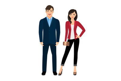 Office style fashion couple